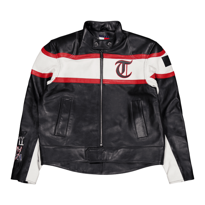Tjcu Leather Biker Jacket Black