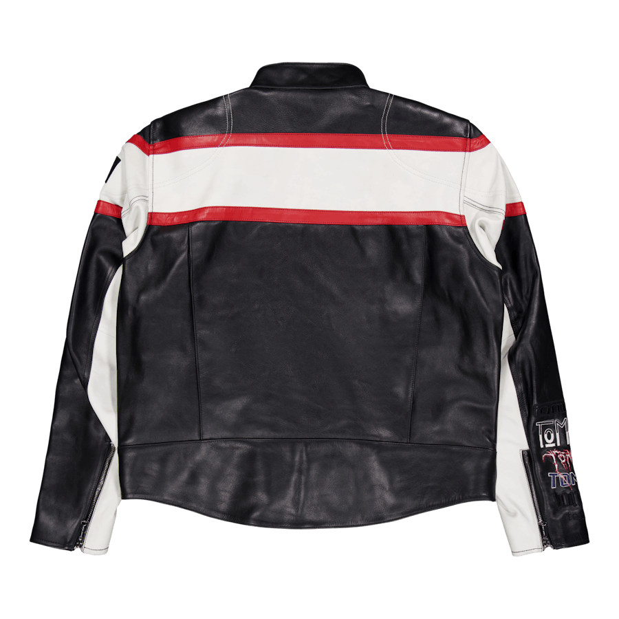 Tjcu Leather Biker Jacket Black