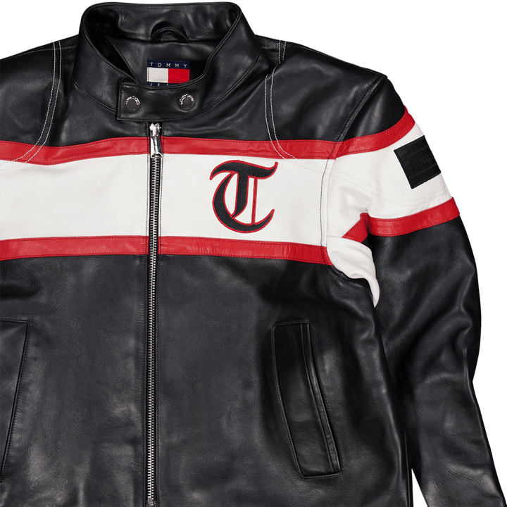 Tjcu Leather Biker Jacket Black