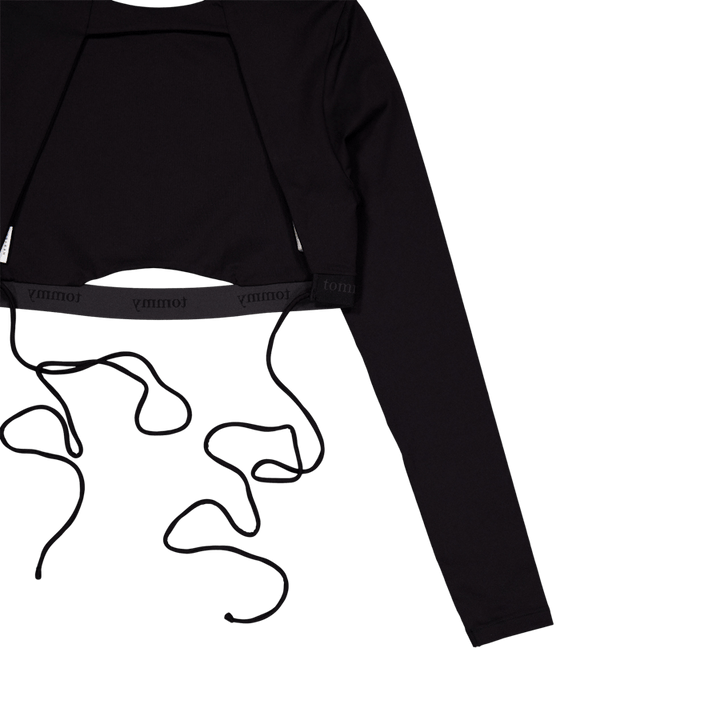 Tjcw Backless Longsleeve Cropt Black