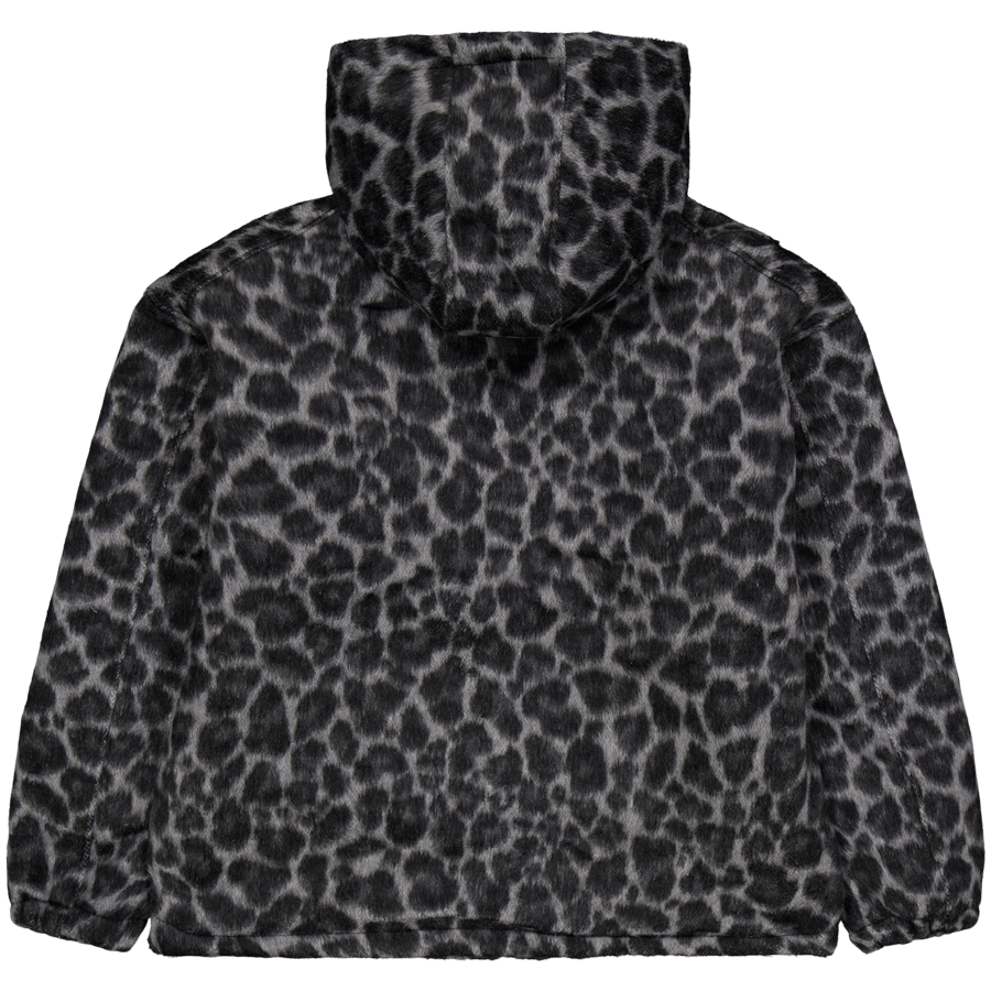 Daimon Kapuzenjacke gefüttert Schwarz / Weiß Leopard