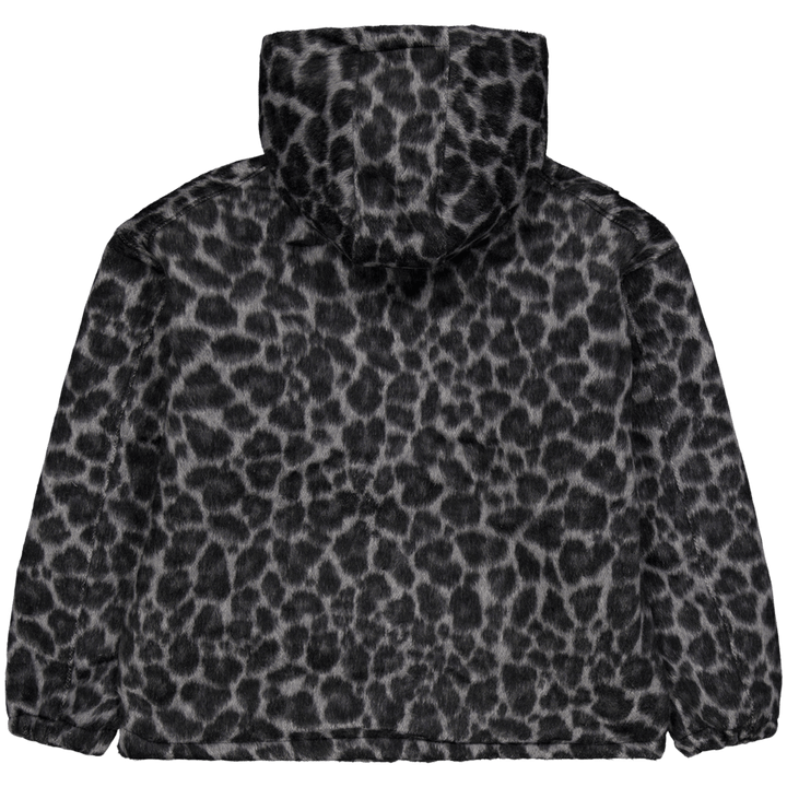 Daimon Kapuzenjacke gefüttert Schwarz / Weiß Leopard