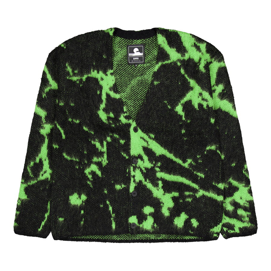 Hiji Cardigan Black/poison Green