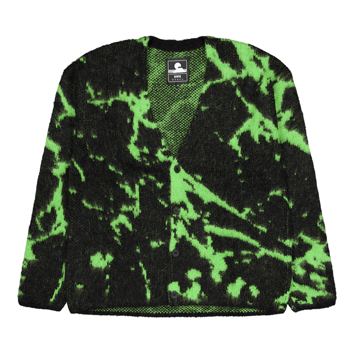 Hiji Cardigan Black/poison Green