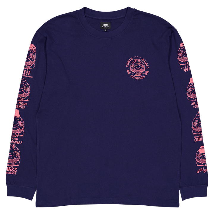 Edwin Music Channel Chest T Maritim Blau