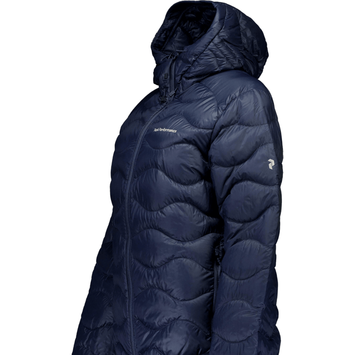 W Helium Down Hood Jacket Blue Shadow