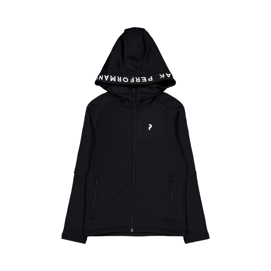 Junior Rider Zip Hood Black