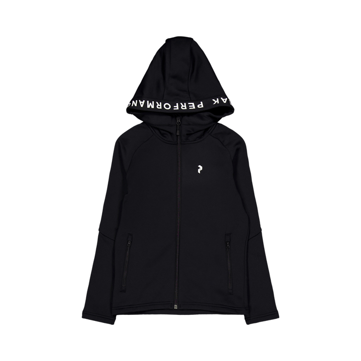 Junior Rider Zip Hood Black
