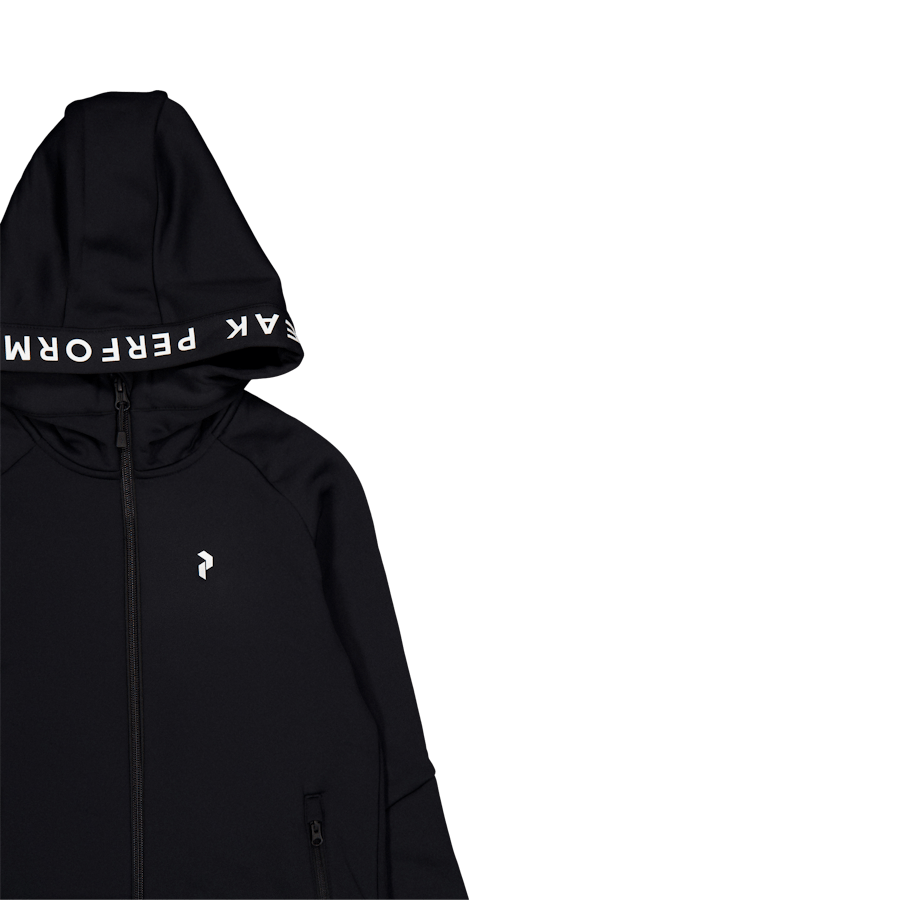 Junior Rider Zip Hood Black