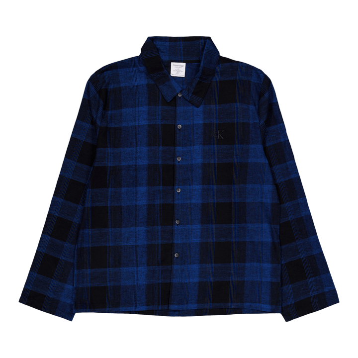 Pure Flannel L/s Button Down Black