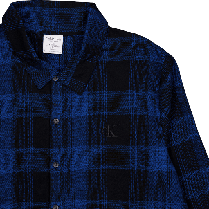 Pure Flannel L/s Button Down Black