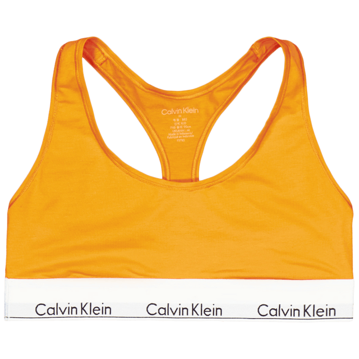 Modern Cotton Unlined Bralette Orange