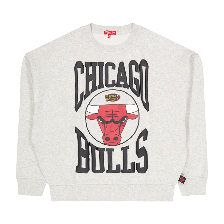 Bulls Womens Logo Lt Crew 3.0 Grey Heather