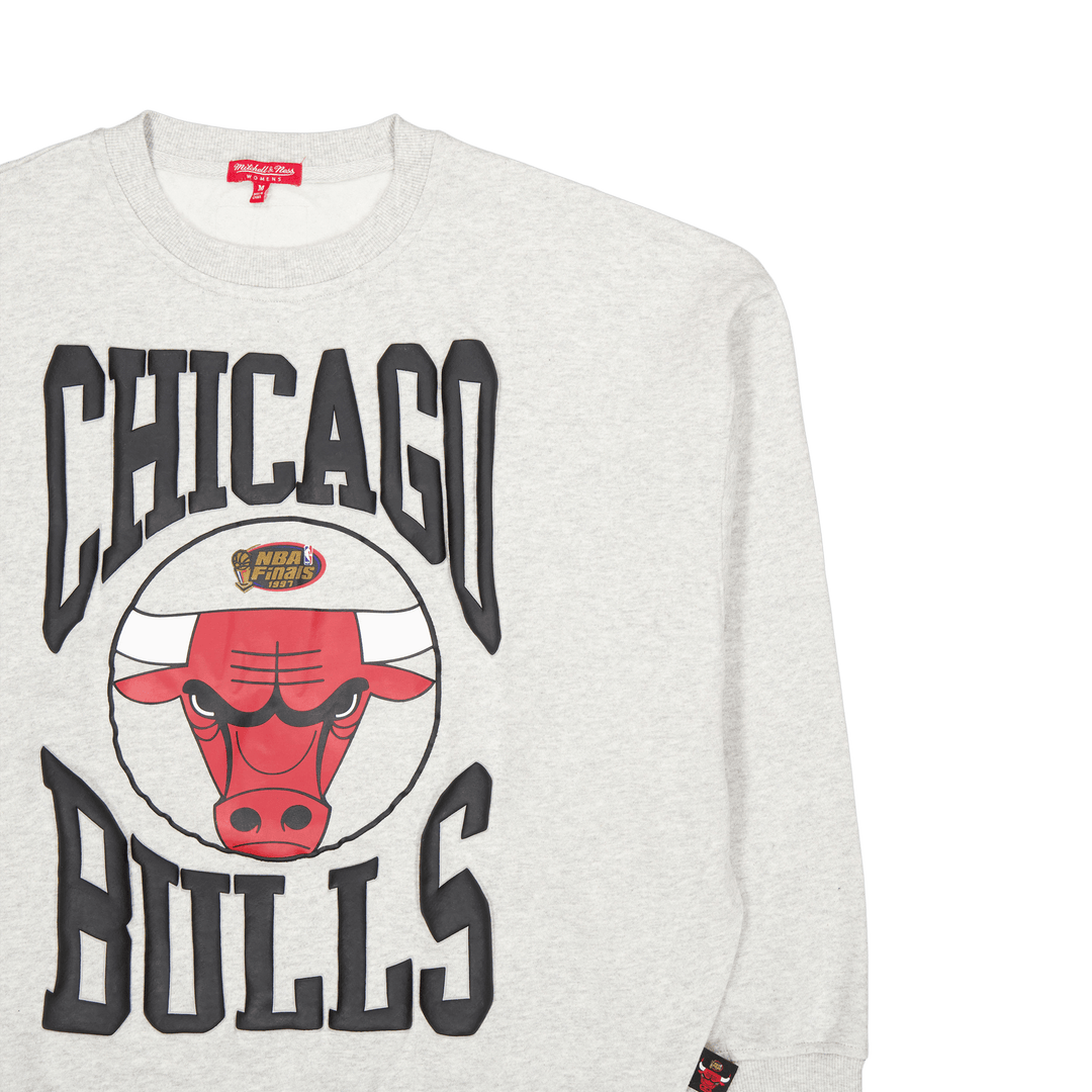 Bulls Womens Logo Lt Crew 3.0 Grey Heather