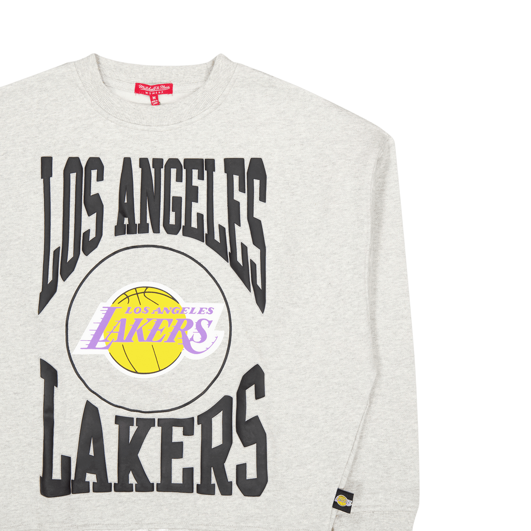 Lakers Womens Logo Lt Crew 3.0 Grau Heather