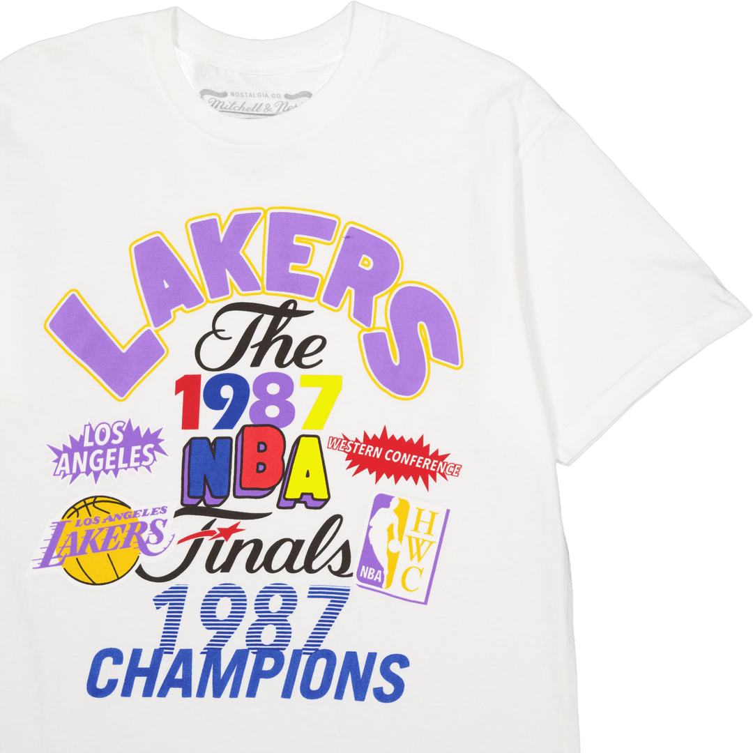 Lakers Champs Fest Ss Tee Hwc Valkoinen
