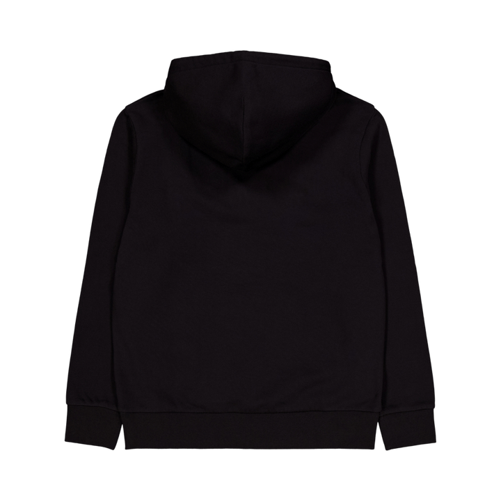 Hooded Script Embroidery Sweat Black / White