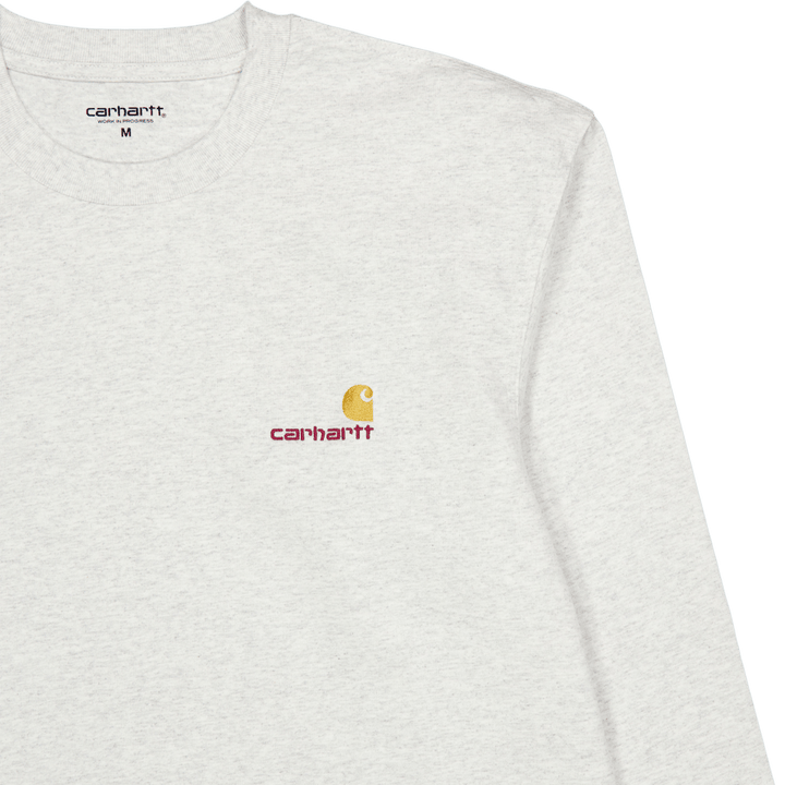 Maglietta American Script L/s Ash Heather