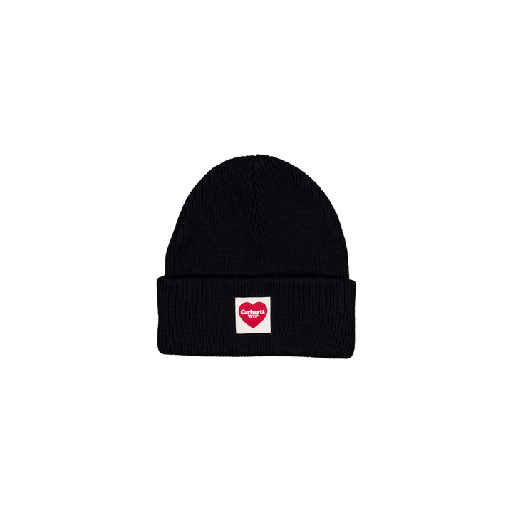Heart Beanie Black