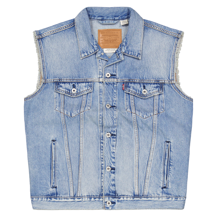 Relaxed Trucker Vest Med Indig Kentucky Blue Vest
