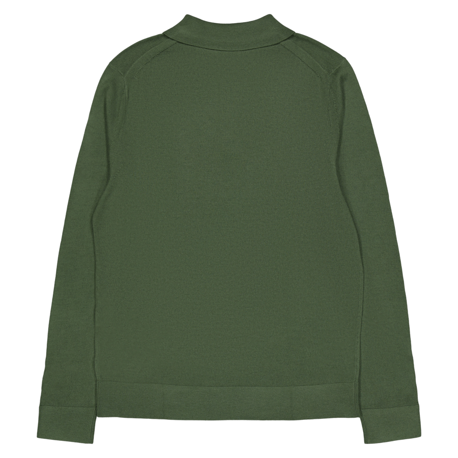 Calvin Klein Merino Polo Sweater Llp - Thyme