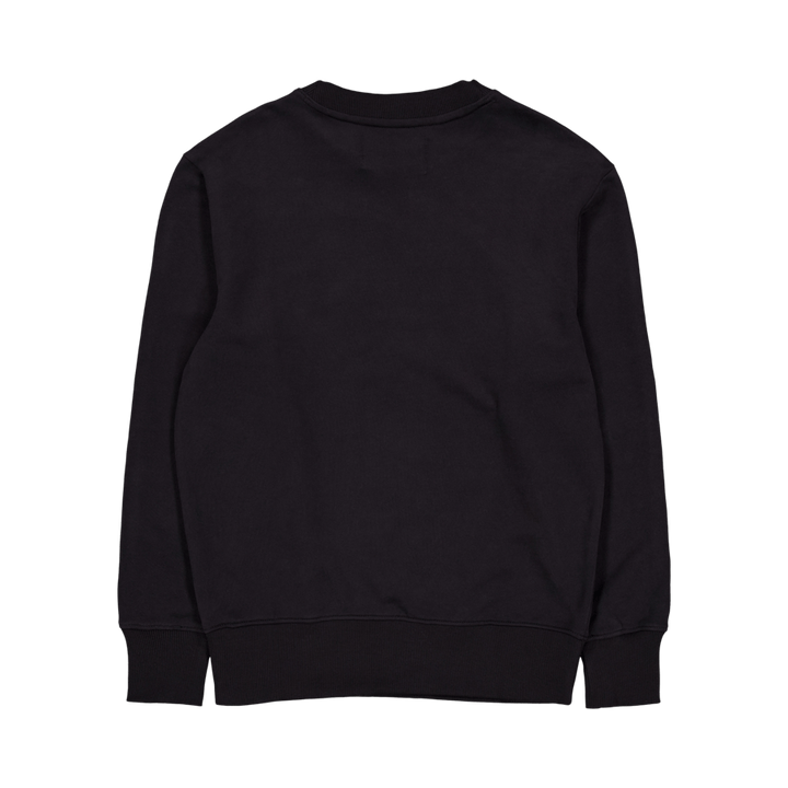 Woven Tab Crew Neck Beh