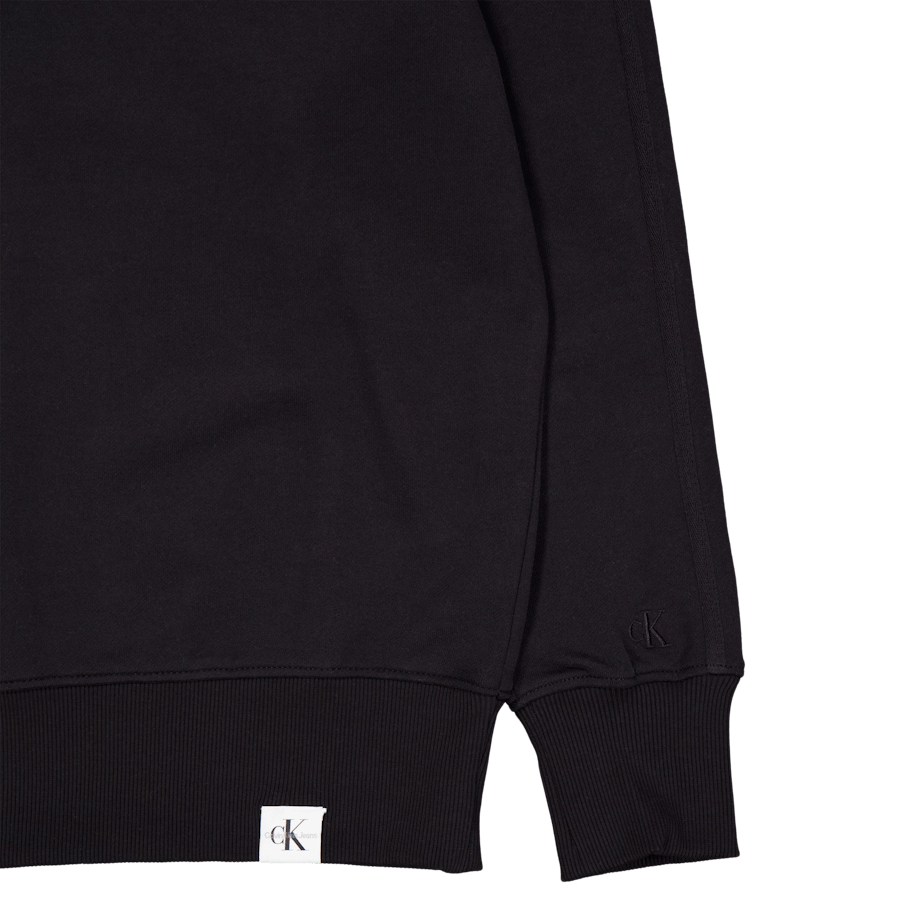 Woven Tab Crew Neck Beh