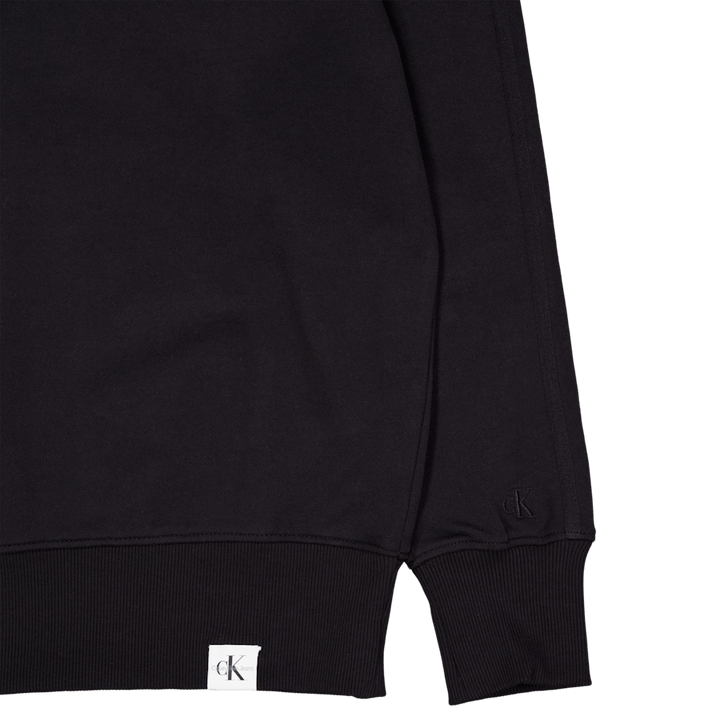 Woven Tab Crew Neck Beh