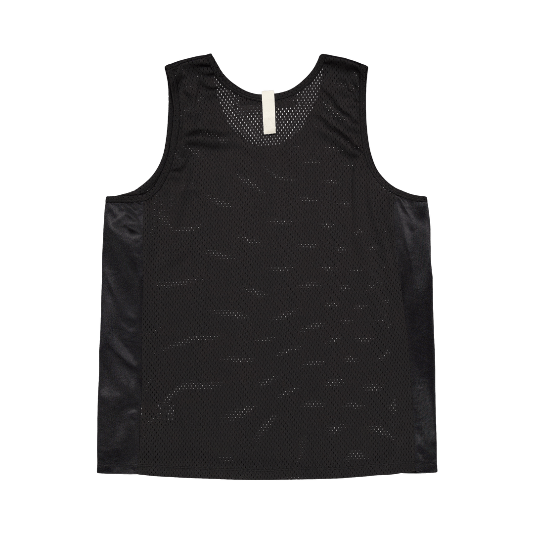Abc. 123. Mesh Satin Tank Top Schwarz