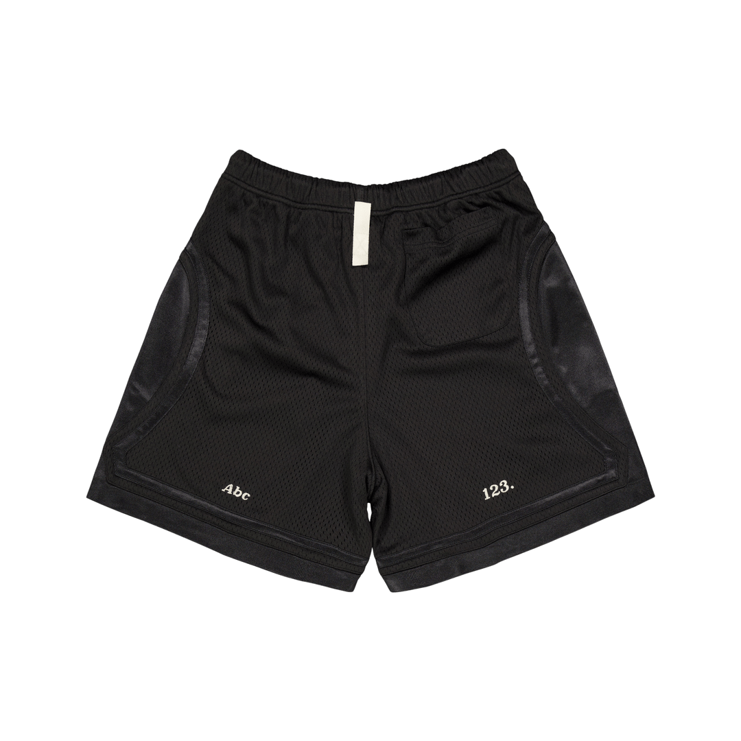 Abc. 123. Mesh Satin Basketbal Black