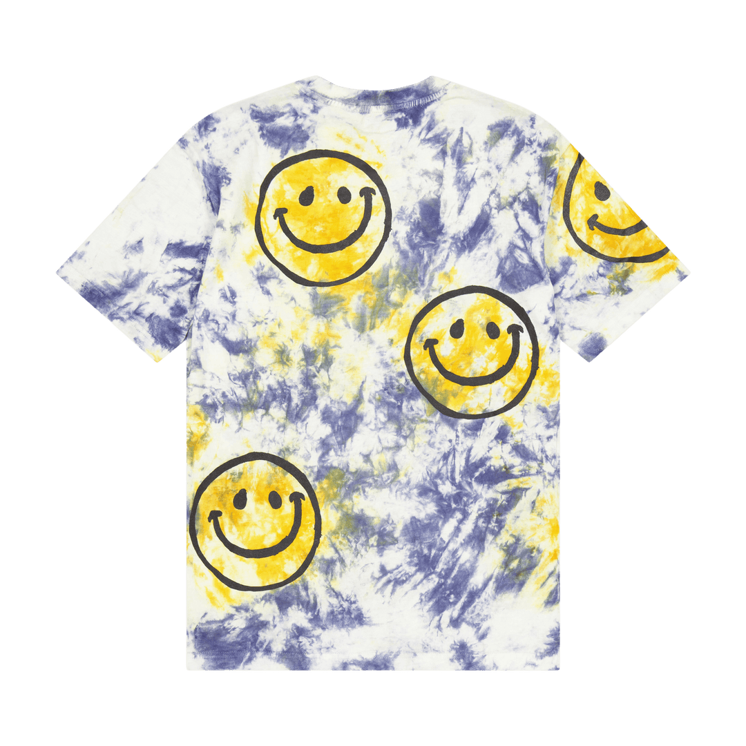 Marškinėliai su šypsenėle "Smiley Sun Dye" Geltonai mėlyna kaklaraištis