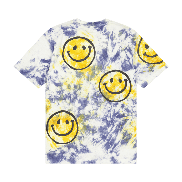 Marškinėliai su šypsenėle "Smiley Sun Dye" Geltonai mėlyna kaklaraištis