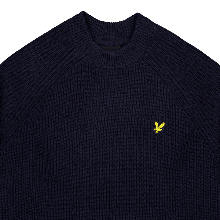 Lyle & Scott Shaker Stitch Mock Neck Jumper Z271 Dark