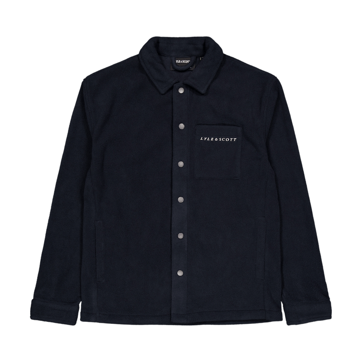 Embroidered Fleece Overshirt Z271 Dark
