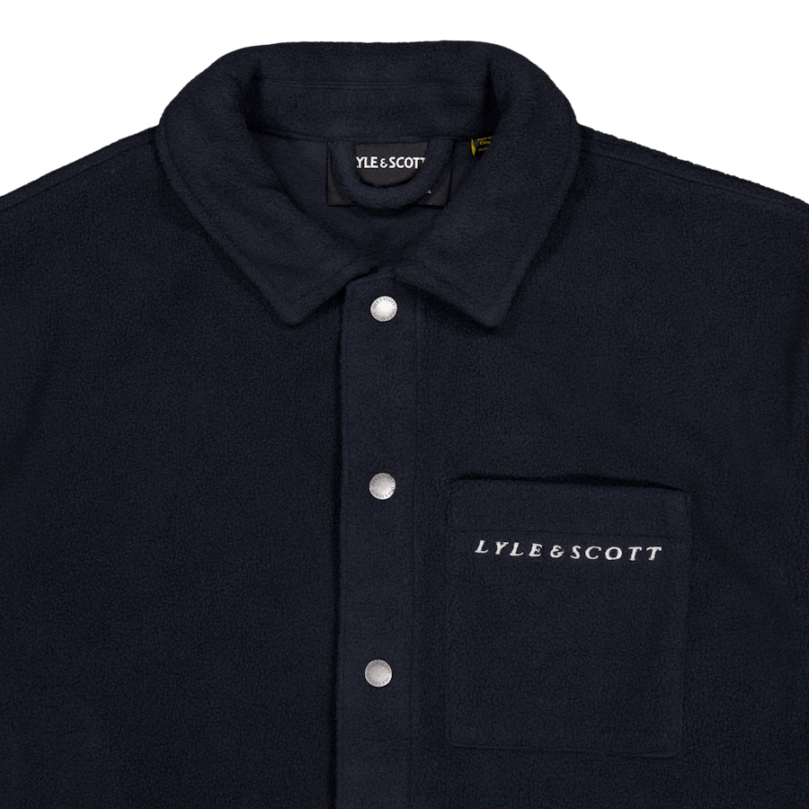 Embroidered Fleece Overshirt Z271 Dark