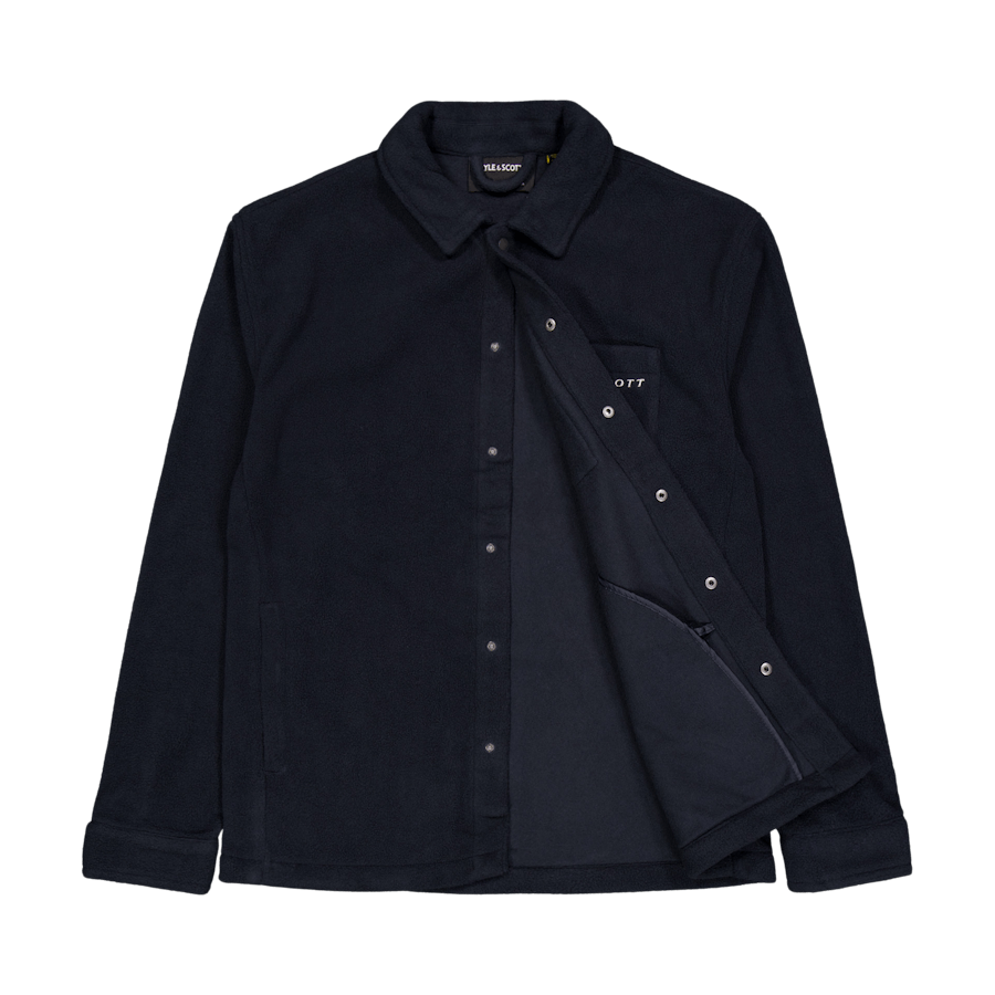 Embroidered Fleece Overshirt Z271 Dark