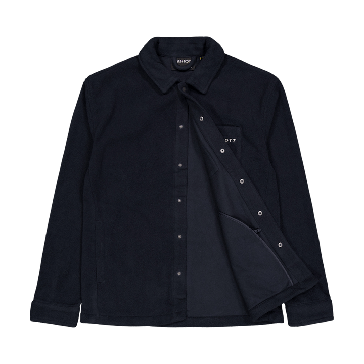 Embroidered Fleece Overshirt Z271 Dark