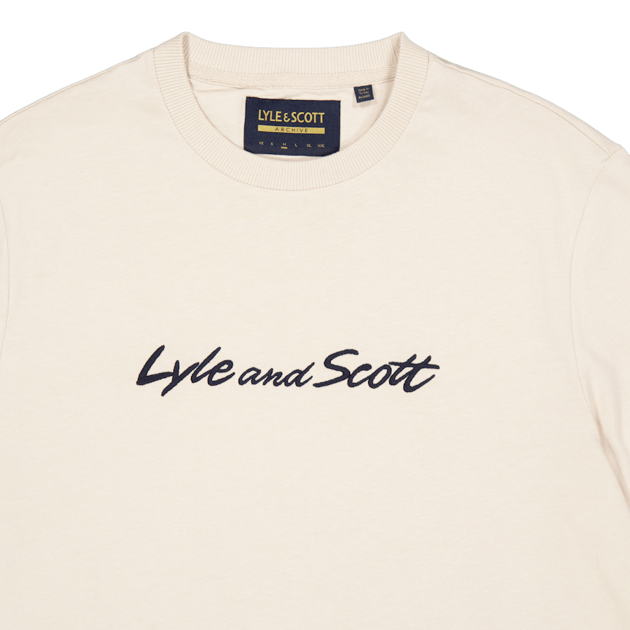 Script Embroidery T-shirt W949 Viaduct