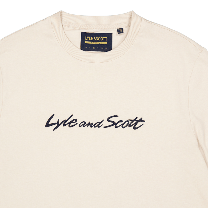 Script Embroidery T-shirt W949 Viaduct