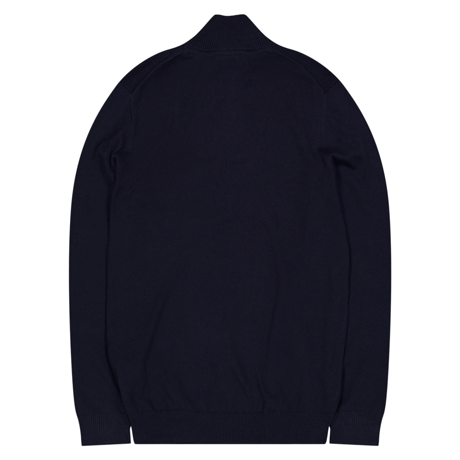 Cotton Merino Quarter Zip Jump Z271 Dark
