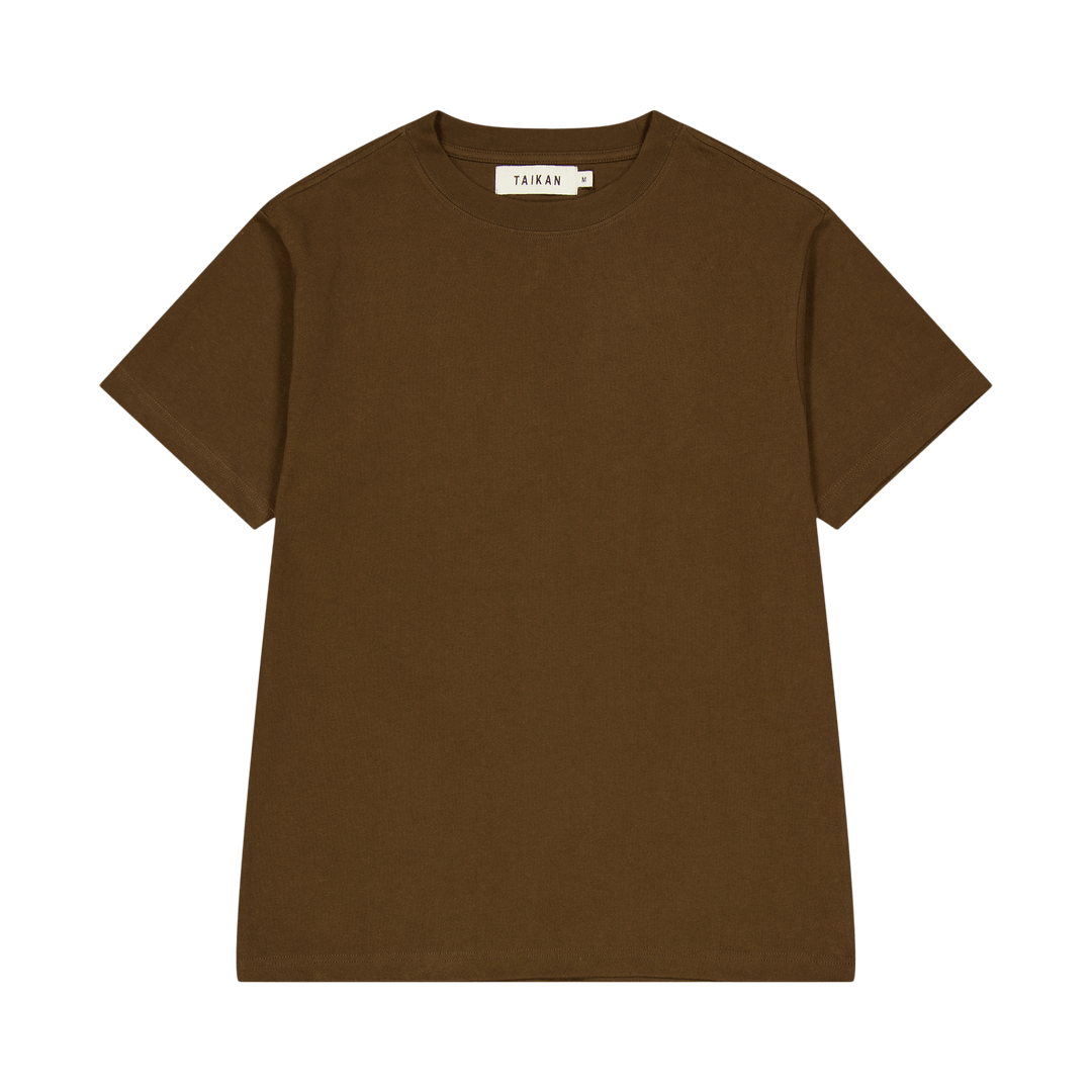 Heavyweight S/s T-brown Brown