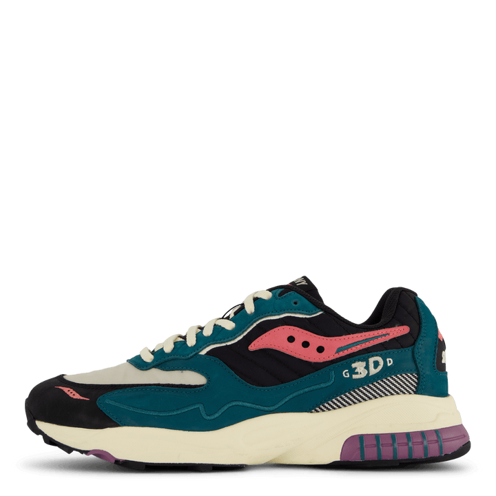 3d Grid Hurricane Green/black