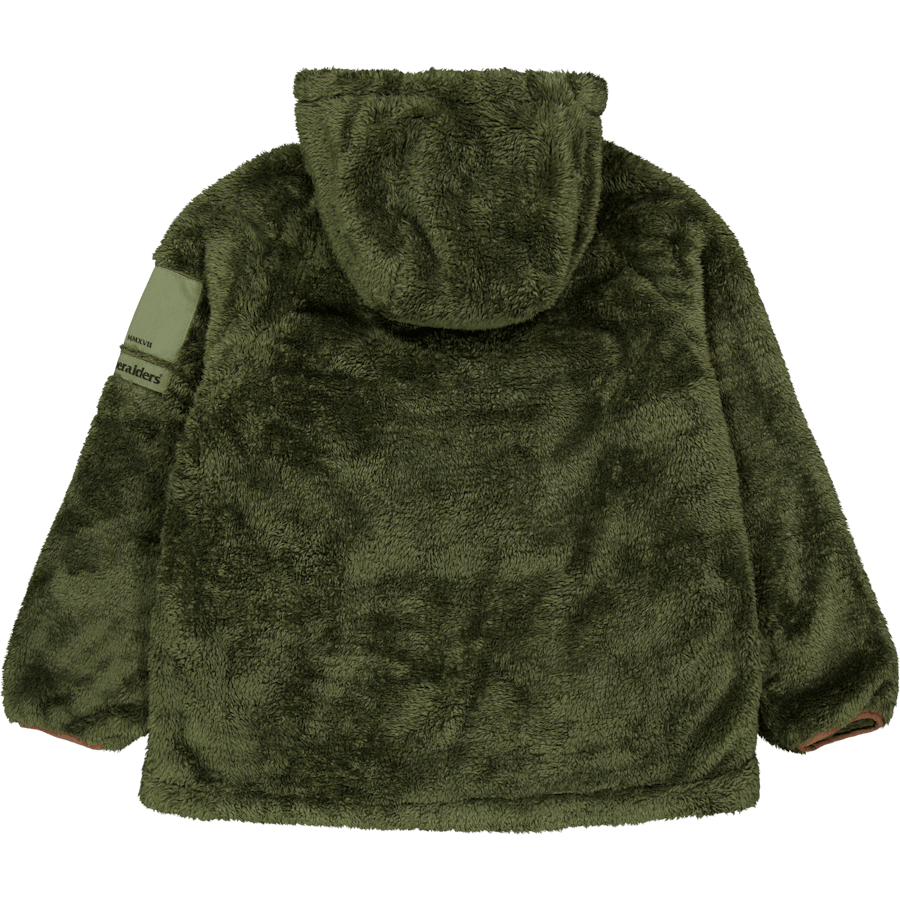 Pile Fleece Hoodie Olive Olive