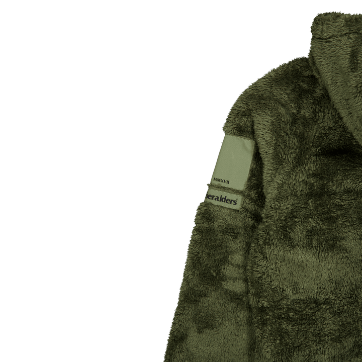 Pile Fleece Hoodie Olive Olive