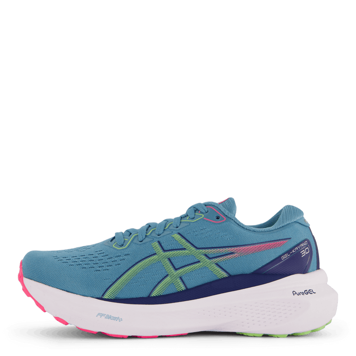 Gel-kayano 30 Gris Blue/ Lime Green