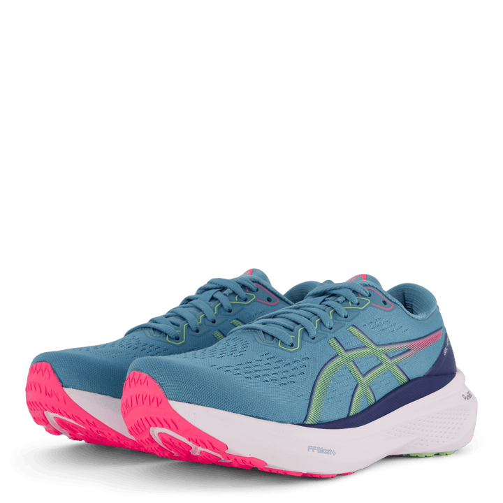 Gel-kayano 30 Gris Blue/ Lime Green