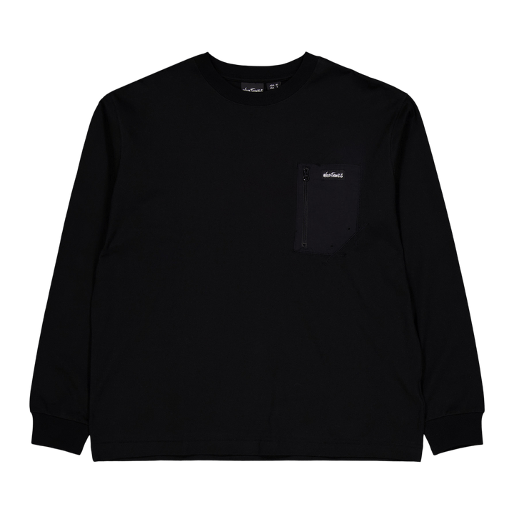 Long Tee Pocket Schwarz