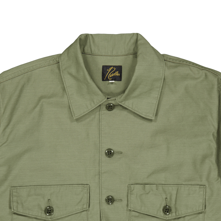 Košile L/s Fatigue - Back Satee A-olive