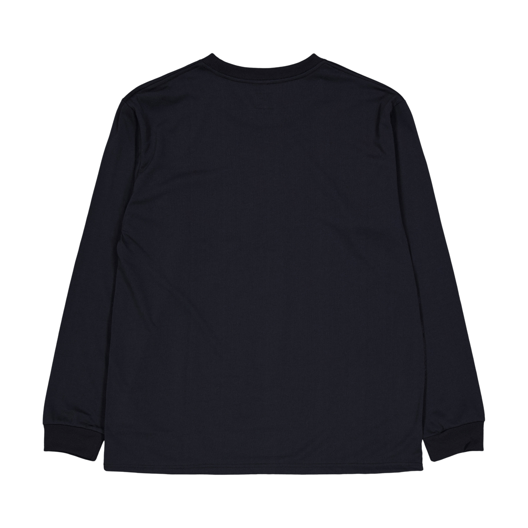 L/s Majica s posadko in vratom - Poly Jerse C-črna