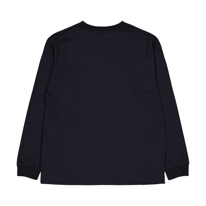 L/s Majica s posadko in vratom - Poly Jerse C-črna